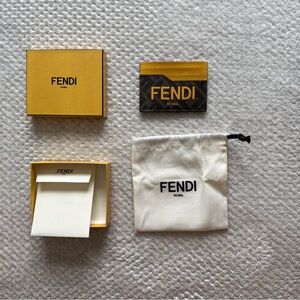 Fendi Yellow and Black Card Holder